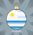 Uruguay flag on bulb vector image