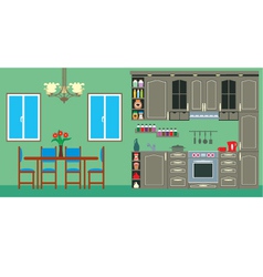 Kitchen furniture vector image