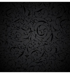 Black Seamless floral Pattern vector image