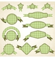 Retro Christmas Ribbons Labels vector image