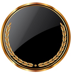 Round seal gold vector image