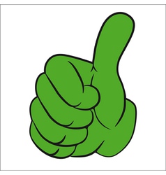 Hand gesture thumbs up vector image