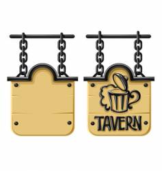 Old wooden sign vector image