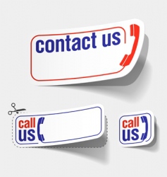 Contact labels vector image