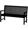 Garden bench vector image