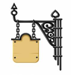 Old wooden sign vector image