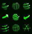 Global arrow icons vector image