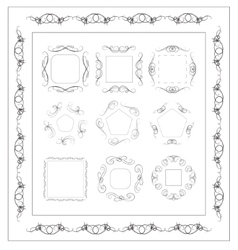Set of Calligraphic lines Set of Calligraphic lines vector image