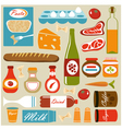 Food composition vector image
