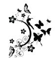 Floral wall design vector image