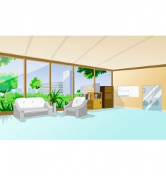 Interior house office vector image