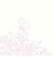 Rosehip and butterfly vector image