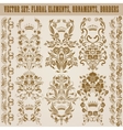 Set of damask ornaments vector image