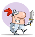 Happy Proud Knight vector image