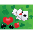 Playing card with aces vector image