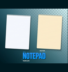 Vintage notepad notebook Royalty Free Vector Image