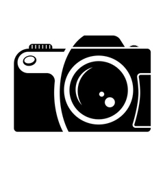 Camera sign black and white icon vector image