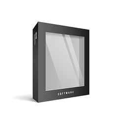 Black box software package vector image
