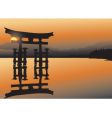 Asian lake vector image
