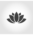 Black lotus icon on grey background vector image