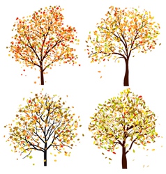 Autumn tree set vector image