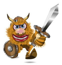 Aggressive viking vector image