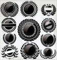 Set of vintage retro black and white labels vector image