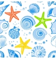 Seashells seamless pattern vector image