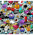 Graffiti seamless texture vector image