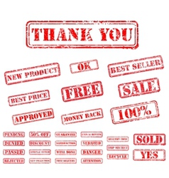 Set rubber stamps vector image