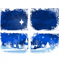 Christmas window vector image