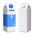 Two milk carton with screw cap vector image