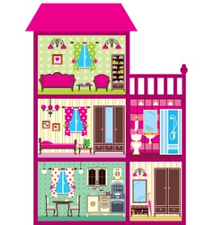 House for the girl in a cut vector image