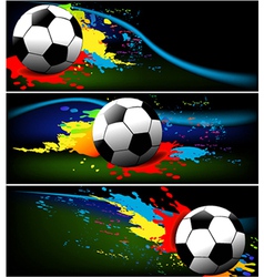 Abstract football banners vector image