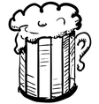 Beer in mug vector image