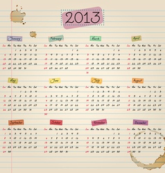2013 Calendar vector image