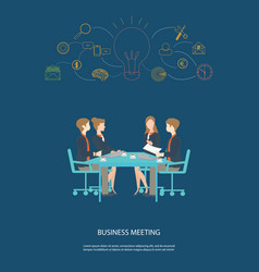 Business meeting partnership and brainstorming vector image