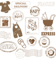 Baby stamp collection vector image