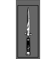Switchblade knife dagger Switchblade knife dagger vector image