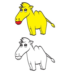 Cute cartoon camel vector image