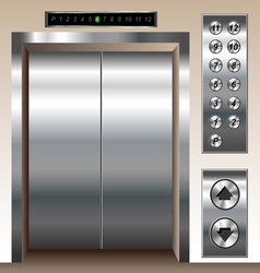 Elevator set vector image