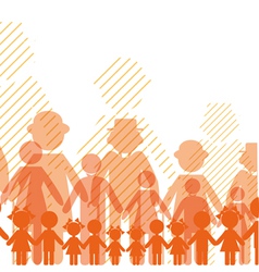 Icon crowd people vector image