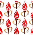 Seamless pattern with torch fire vector image