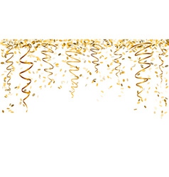 Falling gold confetti vector image