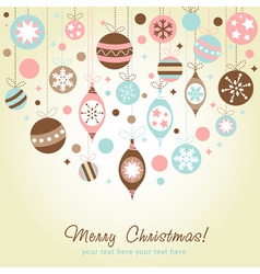 Beautiful design Christmas greeting card vector image