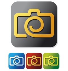 Camera icon set vector image
