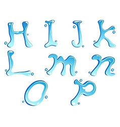 Water drop type font vector image