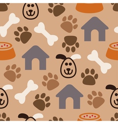 Seamless dog pattern Seamless dog pattern vector image