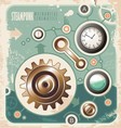 Vintage industrial info graphic vector image
