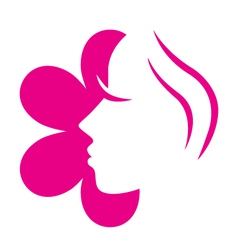 Female flower face vector image